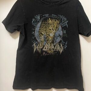 Def Leppard Black Graphic Hysteria T-Shirt